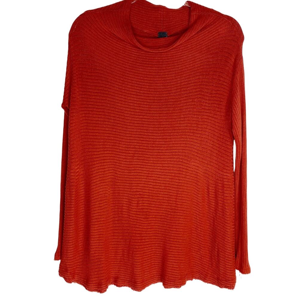Free People We The Free Small‎ Lover Ribbed Open Back Top Pumpkin Spice Orange
